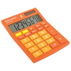 Калькулятор настольный BRAUBERG ULTRA-08-RG, КОМПАКТНЫЙ (154x115 мм), 8 разрядов, двойное питание, ОРАНЖЕВЫЙ, 250511 Калькулятор настольный BRAUBERG ULTRA-08-RG, КОМПАКТНЫЙ (154x115 мм), 8 разрядов, двойное питание, ОРАНЖЕВЫЙ, 250511 - фото 5