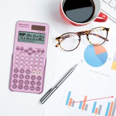 Калькулятор инженерный BRAUBERG SC-991ES-PLUS-PK (164х80 мм), 552 функции, 10+2 разряда, РОЗОВЫЙ, 272654 - фото 9