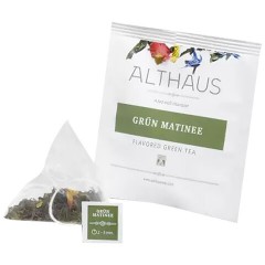 Чай ALTHAUS "Grun Matinee" зеленый, 15 пирамидок по 2,75 г, ГЕРМАНИЯ, TALTHL-L00146 Чай ALTHAUS "Grun Matinee" зеленый, 15 пирамидок по 2,75 г, ГЕРМАНИЯ, TALTHL-L00146 - фото 6