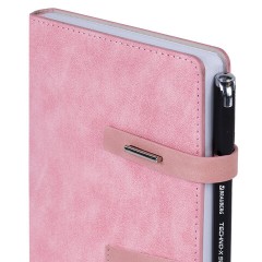 Ежедневник недатированный А5 138х213 мм BRAUBERG "Cowboy", под кожу, застежка 160 л., розовый, 116199 - фото 4