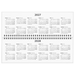 Планинг датированный 2027 285х112 мм, STAFF, гребень, картонная обложка, 64 листа, "Grey style", 117855 - фото 3