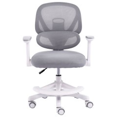 Кресло детское с подставкой для ног BRABIX KIDS "MG-220", сетка/ткань TW, серое, 533315 - фото 5