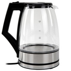 Чайник электрический SONNEN KT-1807, 1,8 л, 2200 Вт, термостойкое стекло, внутренняя подсветка синяя, нержавеющая сталь, 455140 - фото 3