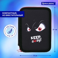 Пенал BRAUBERG, 2 отделения, полиэстер, 21х14 см, "Keep Away", 271543 Пенал BRAUBERG, 2 отделения, полиэстер, 21х14 см, "Keep Away", 271543 - фото 12
