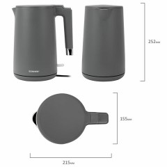 Чайник электрический с двойными стенками SONNEN KT-8719G, 1,5 л, 2200 Вт, графитовый, 454693 Чайник электрический с двойными стенками SONNEN KT-8719G, 1,5 л, 2200 Вт, графитовый, 454693 - фото 14