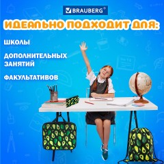Папка на молнии с ручками А4, мешок для обуви 42х33 см, пенал 20х10 см, "Avocado" НАБОР BRAUBERG, 271433 Папка на молнии с ручками А4, мешок для обуви 42х33 см, пенал 20х10 см, "Avocado" НАБОР BRAUBERG, 271433 - фото 12