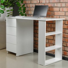 Стол письменный/компьютерный BRABIX "Scandi CD-016", 1100х500х750 мм, 4 ящика, белый, 641891, ЦБ013707-1 - фото 4