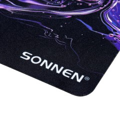 Коврик для мыши SONNEN "NEON SPLASH" резина + ткань, 250х200х2 мм, 513957 - фото 2