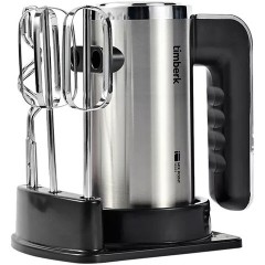 Миксер TIMBERK T-HM40S49, 550 Вт, 5 скоростей, 2 венчика, 2 крюка для теста, подставка, стальной - фото 2