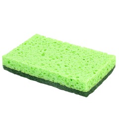 Губки для посуды 110х70х20 мм, ЦЕЛЛЮЛОЗНЫЕ + АБРАЗИВ, КОМПЛЕКТ 2 штуки, зеленые/зеленый абразив, LAIMA, 700258 - фото 8
