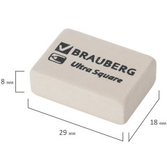 Ластики BRAUBERG "Ultra Mix" 9 шт., размер ластика 41х14х8 мм/29х18х8 мм, натуральный каучук, 229604 - фото 7