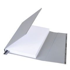 Ежедневник недатированный А5 145х213 мм BRAUBERG "Vogue", под кожу, магнитный клапан, 160 л., серый, 116224 - фото 4