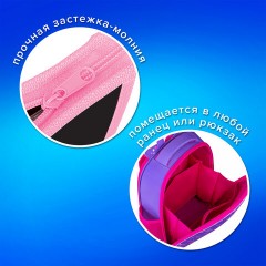 Папка для тетрадей ПИФАГОР А4, 1 отделение, картон/пластик, на молнии, "Dark kitten", 273339 - фото 8