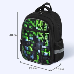 Рюкзак BRAUBERG FAVOUR, 2 отделения, 3 кармана, "Блоки", 40х29х15 см, 273124 - фото 10