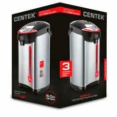 Термопот на 5 литров, 3 режима подачи воды, CENTEK CT-0082, 850 Вт, 1 температурный режим, пластик/сталь, черный, CT-0082 Black - фото 7