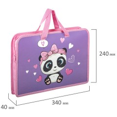 Папка на молнии с ручками ЮНЛАНДИЯ А4, 1 отделение, пластик, ширина 45 мм, "Sweet Panda", 271456 Папка на молнии с ручками ЮНЛАНДИЯ А4, 1 отделение, пластик, ширина 45 мм, "Sweet Panda", 271456 - фото 6