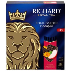 Чай RICHARD "Royal Garden Bouquet" черный с яблоком и мятой, 100 пакетиков по 1,7 г, 102737 - фото 3