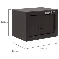 Сейф мебельный BRABIX "SF-140KL", 140х195х140 мм, ключевой замок, черный, 291140, S103BR210114 Сейф мебельный BRABIX "SF-140KL", 140х195х140 мм, ключевой замок, черный, 291140, S103BR210114 - фото 2