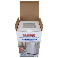 Ведро мусорное с педалью 20 л, крышка с доводчиком, стальное, БЕЗ ОТПЕЧАТКОВ, LAIMA ULTRA, 701570 - фото 9