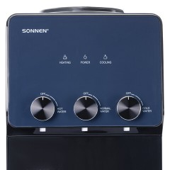Кулер для воды SONNEN FSE-03RTi, напольный, НАГРЕВ/ОХЛАЖДЕНИЕ ЭЛЕКТРОННОЕ, шкафчик, 3 крана, титановый синий, 455746 - фото 4