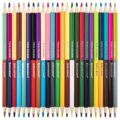 Карандаши цветные двусторонние BRAUBERG PREMIUM TWIN COLOUR, 24 шт., 48 цв., туба, шестигранные, грифель 3,3 мм, натуральное дерево, 181876 Карандаши цветные двусторонние BRAUBERG PREMIUM TWIN COLOUR, 24 шт., 48 цв., туба, шестигранные, грифель 3,3 мм, натуральное дерево, 181876 - фото 4
