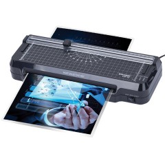 Ламинатор 3 в 1 BRAUBERG CHF-02, А4, 60-150 мкм, 30 см/мин, со встроенным резаком и обрезчиком углов, В ПОДАРОК набор пленок 40 шт., 532862 - фото 3