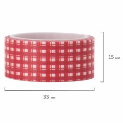 Клейкие WASHI-ленты для декора ОТТЕНКИ КРАСНОГО, 15 мм х 3 м, 7 цветов, рисовая бумага, ОСТРОВ СОКРОВИЩ, 661705 - фото 5