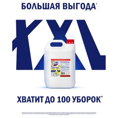 Средство для мытья пола и других поверхностей 5 л, ДОМЕСТОС "Лимон и мята", гель-концентрат - фото 5