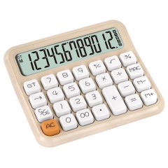 Калькулятор настольный BRAUBERG KW-1000-BG (152x132 мм), 3D-кнопки, 12 разрядов, бежевый, 272957 - фото 4