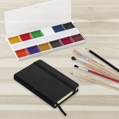 Скетчбук, слоновая кость 140 г/м2 90х140 мм, 80 л., КОЖЗАМ, резинка, BRAUBERG ART CLASSIC, черный, 113188 Скетчбук, слоновая кость 140 г/м2 90х140 мм, 80 л., КОЖЗАМ, резинка, BRAUBERG ART CLASSIC, черный, 113188 - фото 2