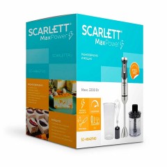Блендер погружной SCARLETT SC-HB42F40, 2200 Вт, 9 скоростей, 3 насадки, стакан, черный Блендер погружной SCARLETT SC-HB42F40, 2200 Вт, 9 скоростей, 3 насадки, стакан, черный - фото 3