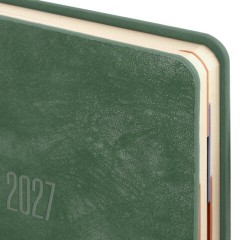 Ежедневник датированный 2027, B6, 125х173 мм, GALANT "Vivid", под кожу, зеленый, 117860 - фото 3