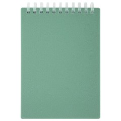 Блокнот МАЛЫЙ ФОРМАТ А6, 60 л., силиконовый гребень, обложка пластик, клетка, BRAUBERG, зеленый, 117564 - фото 2