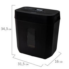 Уничтожитель (шредер) BRAUBERG OF-812X, карты, скобы, 4 уровень секретности, 4х35 мм, 8 листов, 12 литров, 533141 - фото 4