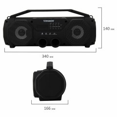 Колонка портативная с подсветкой SONNEN B306, 12 Вт, Bluetooth, FM-тюнер, microSD, MP3-плеер, черная, 513479 Колонка портативная с подсветкой SONNEN B306, 12 Вт, Bluetooth, FM-тюнер, microSD, MP3-плеер, черная, 513479 - фото 8