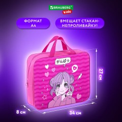 Папка на молнии с ручками BRAUBERG KIDS А4, 1 отделение, полиэстер, 80 мм, "Anime style", 272121 Папка на молнии с ручками BRAUBERG KIDS А4, 1 отделение, полиэстер, 80 мм, "Anime style", 272121 - фото 12