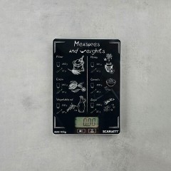 Весы кухонные SCARLETT SC-KS57P64, электронный дисплей, max вес 10 кг, тарокомпенсация, стекло - фото 5