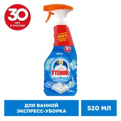 Средство для чистки сантехники 520 мл, УТЕНОК "Экспресс-уборка", распылитель, 865016 - фото 3