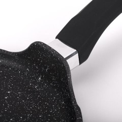 Сковорода блинная 22 см антипригарное покрытие, soft-touch ручка, МЕЧТА "Гранит Black", черная, 12802 Сковорода блинная 22 см антипригарное покрытие, soft-touch ручка, МЕЧТА "Гранит Black", черная, 12802 - фото 3