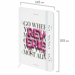 Блокнот с резинкой в клетку 96 л., А5 145х203 мм, твердая обложка, BRAUBERG, "Pink mood", 116323 Блокнот с резинкой в клетку 96 л., А5 145х203 мм, твердая обложка, BRAUBERG, "Pink mood", 116323 - фото 2