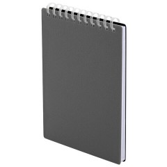 Блокнот МАЛЫЙ ФОРМАТ А6, 60 л., силиконовый гребень, обложка пластик, клетка, BRAUBERG, серый, 117566 - фото 5