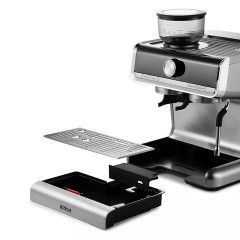 Кофейная станция KITFORT КТ-789, 1550 Вт, объем 2,8 л, для зерен 250 г, ручной капучинатор, серая - фото 9