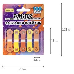Закладки клейкие Z-сложения FUNSTER (ФАНСТЕР) "Корги", 45х12 мм, 100 шт. (5 цветов х 20 листов), в диспенсере, 116695 - фото 8