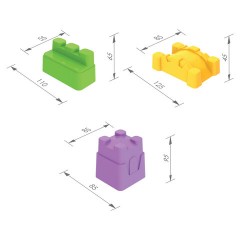 Формочки для песка "Крепость", набор 3 шт, размер единицы 9,5x8,5x2 см, НОРДПЛАСТ, 81 Формочки для песка "Крепость", набор 3 шт, размер единицы 9,5x8,5x2 см, НОРДПЛАСТ, 81 - фото 3