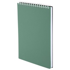 Блокнот А5, 80 л., силиконовый гребень, обложка пластик, клетка, BRAUBERG, зеленый, 117560 - фото 5