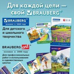 Папка для акварели БОЛЬШАЯ А3, 297х420 мм, 10 листов, 200 г/м2, BRAUBERG, "Весна", ГОСТ 7277-77, 111063 - фото 8