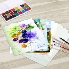 Папка для акварели БОЛЬШАЯ А3, 20 л., 270 г/м2, мелкое зерно, BRAUBERG ART CLASSIC, "Город", 114400 - фото 4