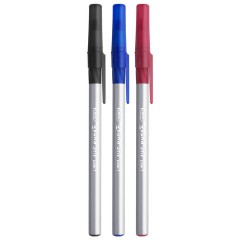 Ручки шариковые с грипом BIC "Round Stic Exact", НАБОР 4 шт./3 ЦВЕТА (синий, черный, красный), линия письма 0,28 мм, блистер, 932858 - фото 9