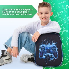 Ранец BRAUBERG KIDS START, 1 отделение, 2 кармана, Digital gamepad, 3D-панель, 35х26х13 см, 273152 - фото 18
