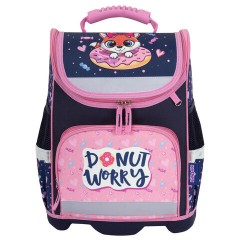 Ранец ЮНЛАНДИЯ WISE, 1 отделение, 3 кармана, устойчивое дно, "Donut worry", 37x29х15 см, 272073 Ранец ЮНЛАНДИЯ WISE, 1 отделение, 3 кармана, устойчивое дно, "Donut worry", 37x29х15 см, 272073 - фото 2
